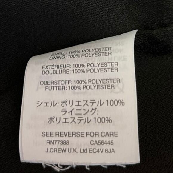 J.Crew Women's Black Floral Sleeveless Ruffle Peasant Blouson Midi Dress Size XS - Picture 7 of 7